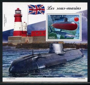 CENTRAL AFRICA 2021 SUBMARINES SOUVENIR SHEET MINT NH