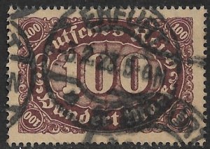 GERMANY 1922 100m Wmkd. Lozenges Numeral of Value Issue Sc 156 VFU