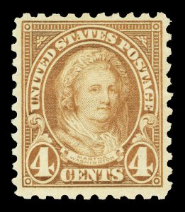 Scott 585 1925 4c M. Washington Perf 10 Rotary Press Mint F-VF OG LH Cat $17.50