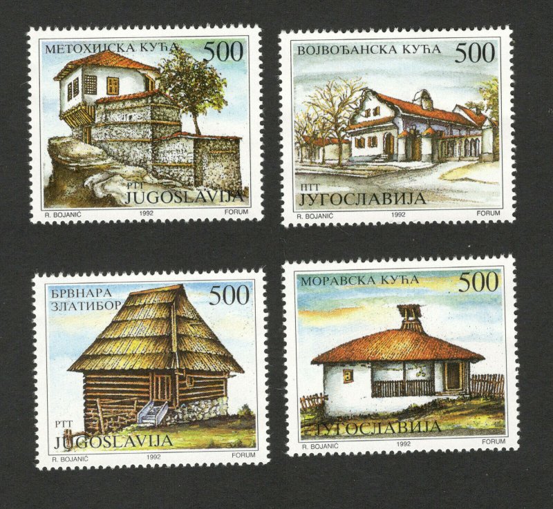 YUGOSLAVIA-MNH-SET-MUSEUM EXHIBITS-1992.