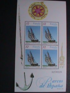 ​SPAIN 1997 SC# 2885 19TH CENTURY SAILING SHIPS- MNH S/S VERY FINE MINT