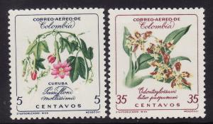 Colombia #C360-61 F-VF Mint NH ** Flowers