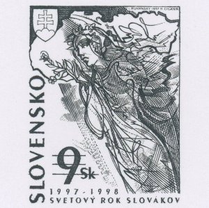 Slovakia #276 World Year of Slovaks 1997 Proof Card