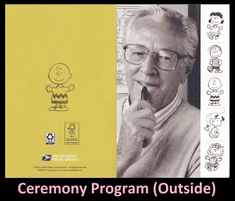 US 5726d Charles M Schulz Sally Brown Ceremony Program FDC 2022