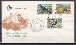 Brazil, Scott cat. 1557-1559. Protected Birds, Special Cancel. First day cover.^