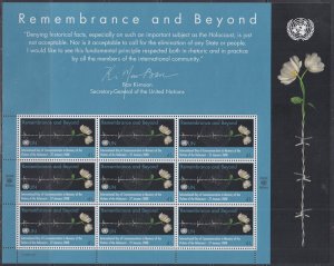 UNITED NATIONS Sc # 0948,470,412 CPL MNH SET of 3 REMEMBERING the HOLOCAUST