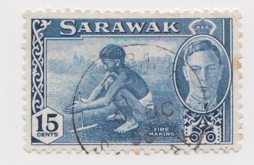 Sarawak -Scott 188 - KGVI Definitives - 1950 - VFU - Single 15c Stamp