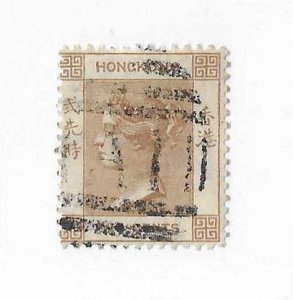 Hong Kong Sc #8  2cents used with A1 (Amoy) VF