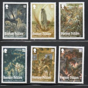 Guernsey Sc 1394-1399 2017 Guernsey Folklore stamp set mint NH