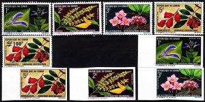 CONGO (Brazzaville) 1970 FLORA Plants: Flowers. Perf & Imperf, + Overprint, MNH