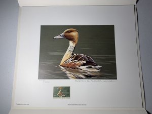 RW53 1986 Federal Duck Stamp Print & Stamp Fulvous Duck *BURTON MOORE* #3128