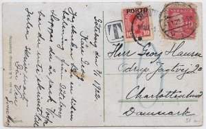Goteborg, Sweden to Denmark 1922 w/Danish Postage Due (52193)
