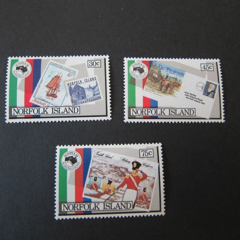 Norfolk Islands Sc 344-346 military set MH