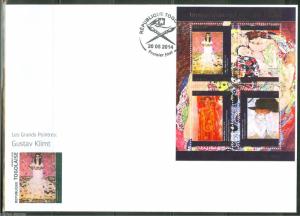 TOGO  2014  GREAT  PAINTERS GUSTAV KLIMT SHEET FIRST DAY COVER