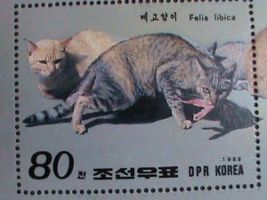 KOREA STAMP:1989-SC#2812- CATS PRESENTED TO KIM II SUNG-MNH S/S-VF