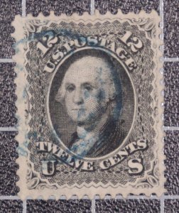 Scott 69 12 Cents Washington Used Blue Circular Cancel Well Centered