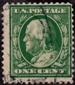 United States 331 - Used - 1c Benjamin Franklin (1908) (cv $0.40) +