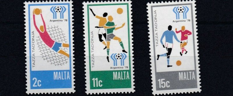 MALTA 1978  WORLD CUP FOOTBALL    SET   MNH  