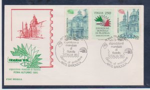 Italy Scott #1624-1626a,FDC.Mi 1916-1918. ITALIA-1985.Churches,Rome.