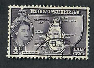 Montserrat #128 used single