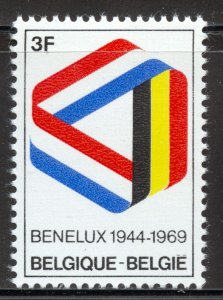 Belgium Scott 723 MNHOG - 1969 Ribbon in BENELUX Colors - SCV $0.25