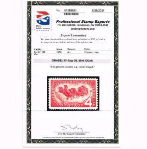 EXCEPTIONAL GENUINE SCOTT #1120 MINT PRISTINE OG NH PSE CERT GRADED XF-SUPERB-95