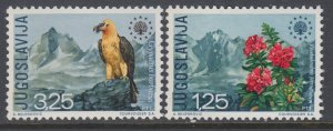 Yugoslavia 1042-1043 Bird Flower MNH VF