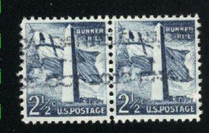 USA #1034  Pair   used  1954-68 PD