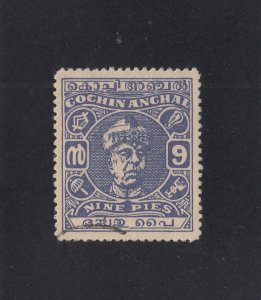 India (Cochin) Scott #79 Used