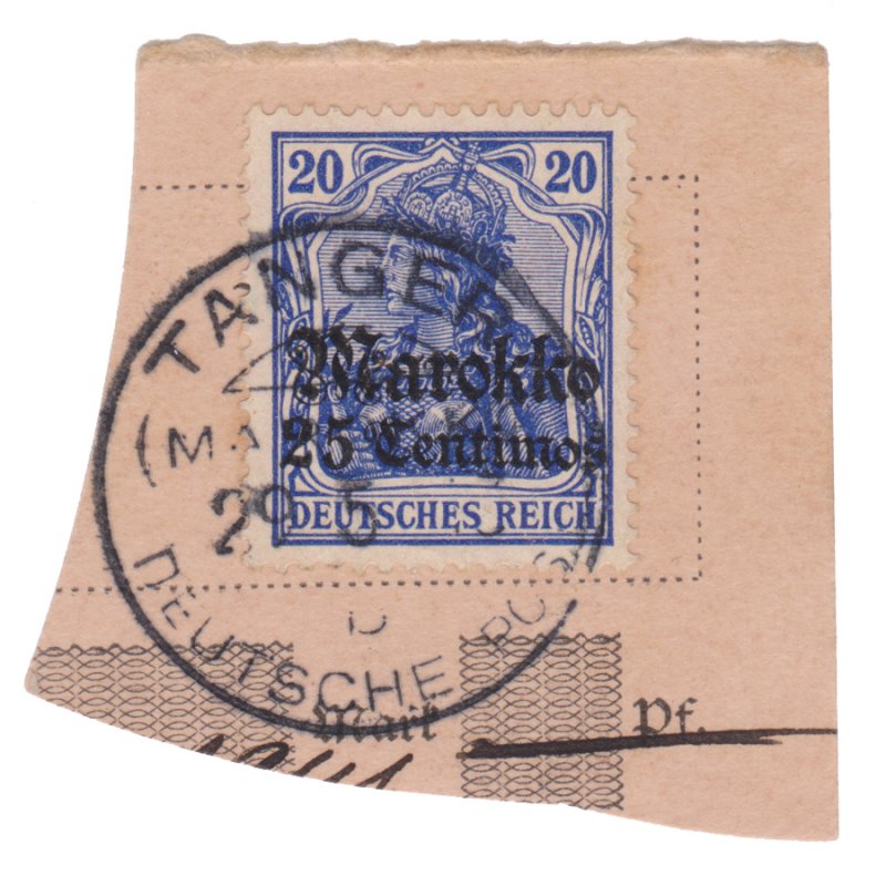 GERMANY OFFICES IN MOROCCO 1905 - 19. SCOTT # 84. SERIE A16. USED. # 9