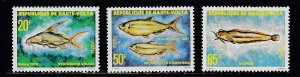 Burkina Faso # 498-500, Freshwater Fish, Mint NH, 1/2 Cat.