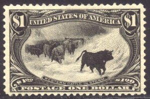 U.S. #292 Mint - 1898 $1.00 Trans-Mississippi