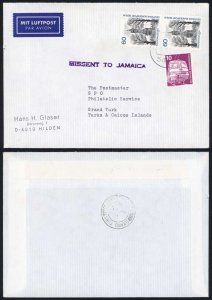 Turks and Caicos 1981 Cover Missent to Jamaica