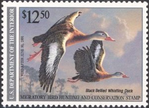 RW57, Black Belled Whistling Federal DUCK STAMP VF NH - Stuart Katz