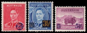 Australia Scott 188-190 (1941) Mint NH VF Complete Set, CV $8.50 M