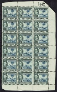 GAMBIA 1938 KGVI ELEPHANT 2D BLOCK MNH **