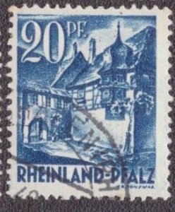 Germany -French Occupation Rheinland-Pfalz 1947 -  6N7 Used