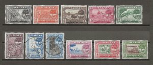 MALAYA/MALACCA 1960/2 SG 50/60 USED Cat £35