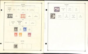 Nauru Stamp Collection on 12 Scott International Pages, 1915-1983