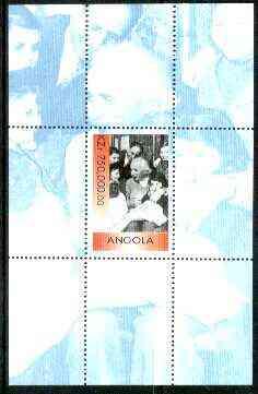 Angola 1999 Albert Einstein (with children) perf souvenir...