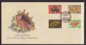 Cocos Keeling Islands 135-150 Seashells S/4 U/A FDC