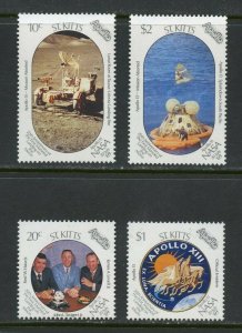 ST. KITTS  APOLLO 11 20th ANNIVERSARY OF THE MOON LANDING SET MINT NH