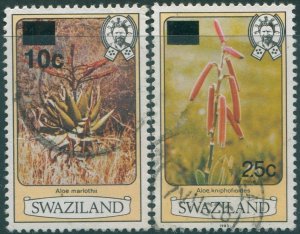 Swaziland 1985 SG471a-474 Flower ovpts (2) FU