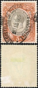South Africa BF8 5/- Red-brown and Grey-brown