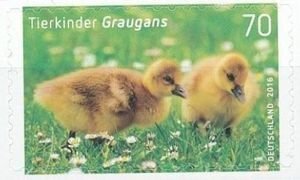 Germany 2016,Sc#2901-2 MNH, Animal Children: Goose, Brown Hare s./a.