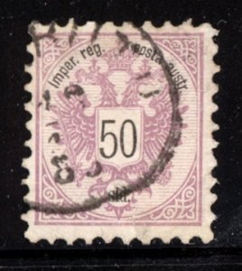 Austria 1883  Scott #46 used, tiny edge tear