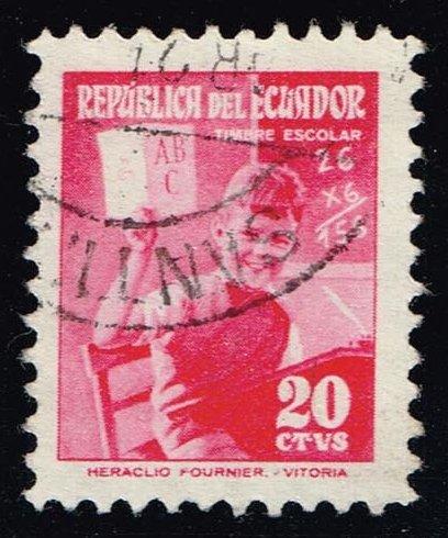 Ecuador #RA73 Young Student at Desk; Used (0.25)