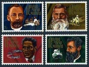 Papua New Guinea 355-358,MNH.Michel 230-233. Christmas 1972.Missionaries.Ships.
