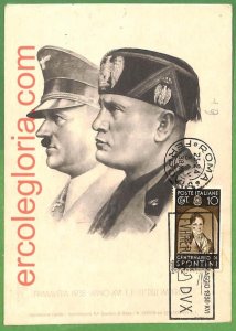 27873 - ITALY - MAXIMUM CARD - 1938 - WWII Politics-