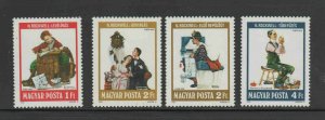 HUNGARY #2716-2719  1981  NORMAN ROCKWELL   MINT  VF NH  O.G